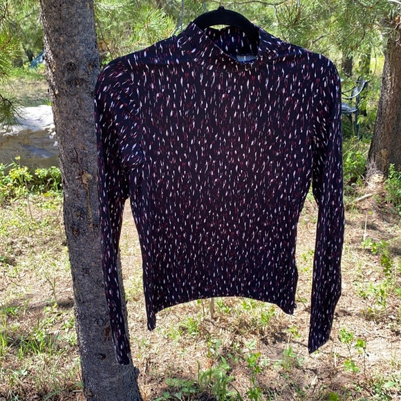 Anthropologie Scotch & Soda Printed Turtleneck Long Sleeve Top - Picture 6 of 11